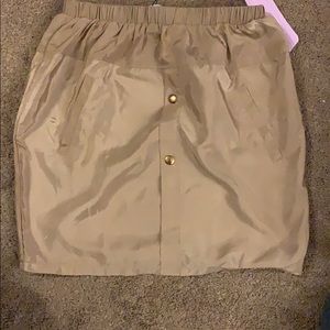 camel shell suit mini skirt